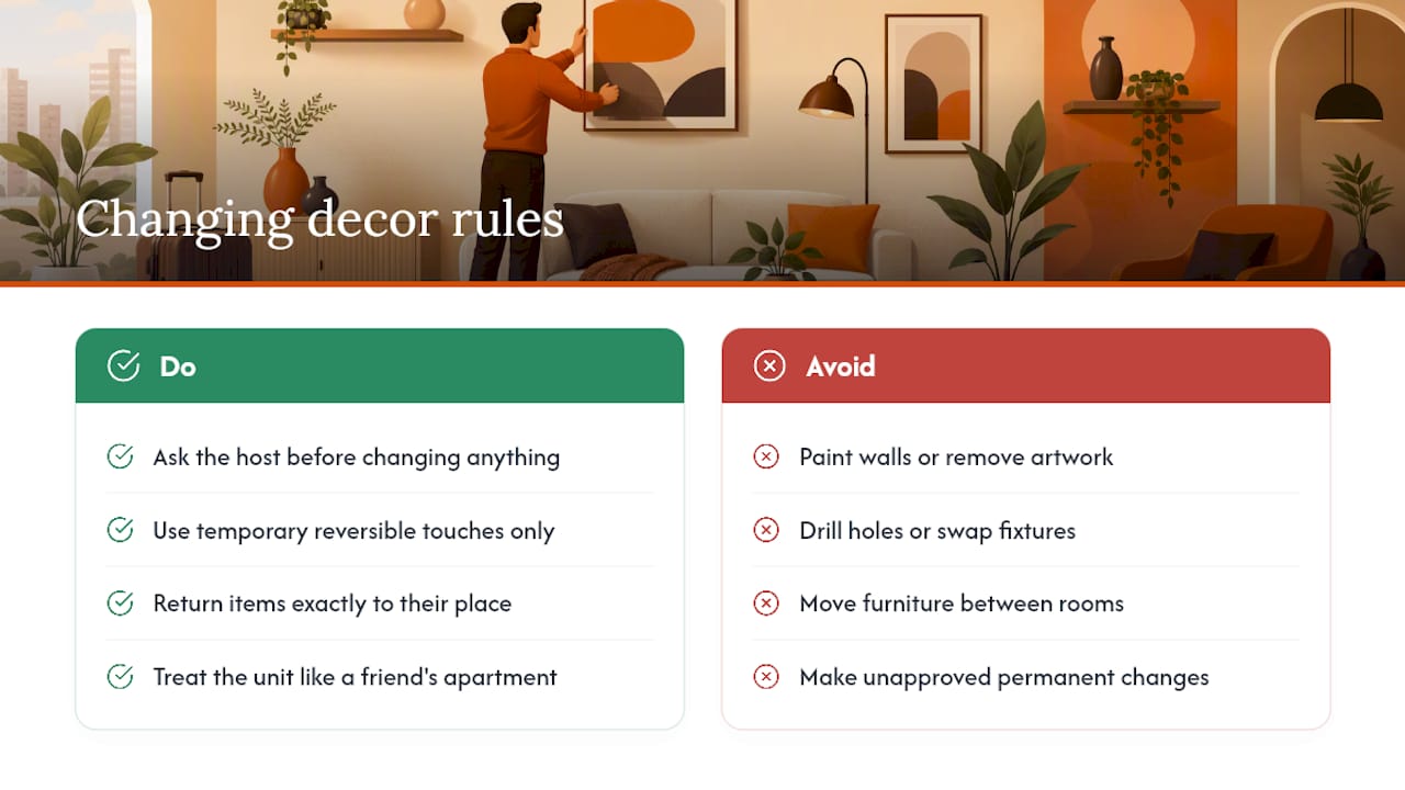 Can You Change Decor or Rearrange Furniture During Your Stay? — overview diagram