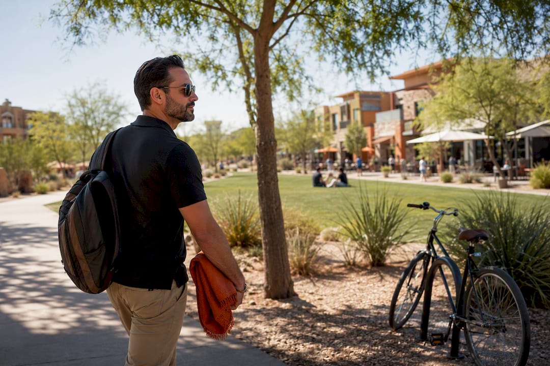 Shaded Phoenix park beside neighborhood amenities