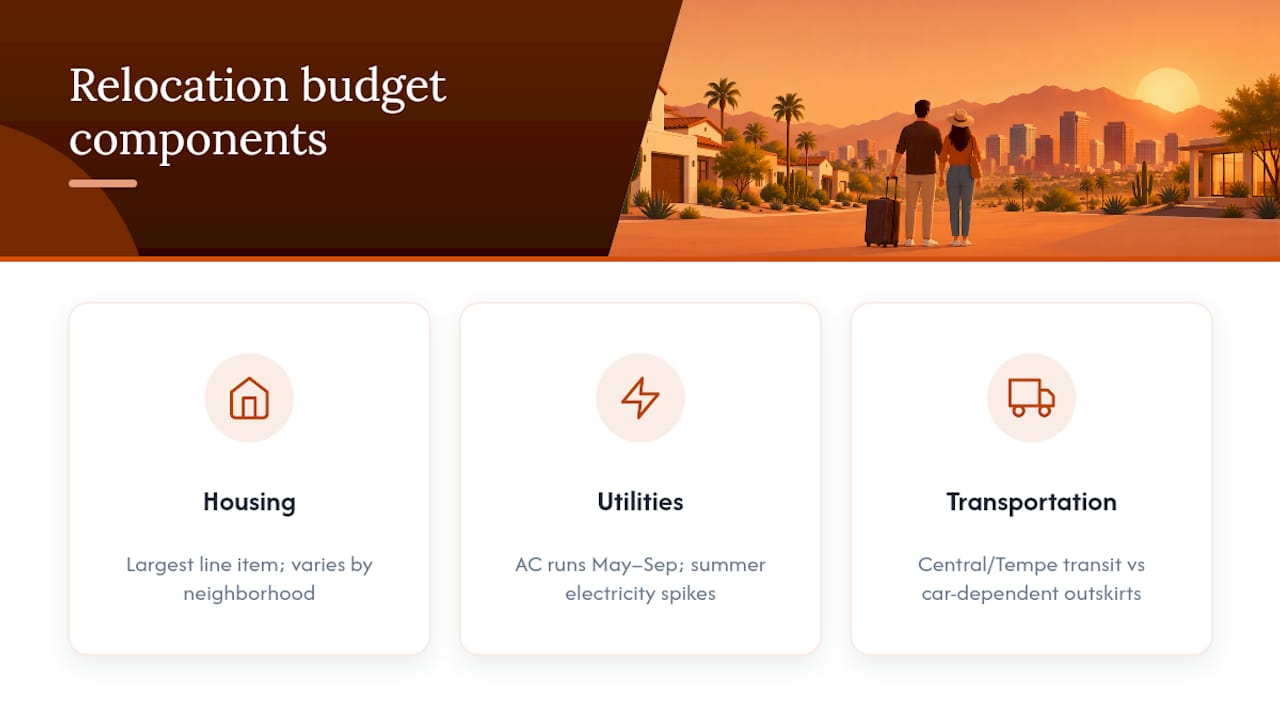 Three separate Phoenix relocation budget categories