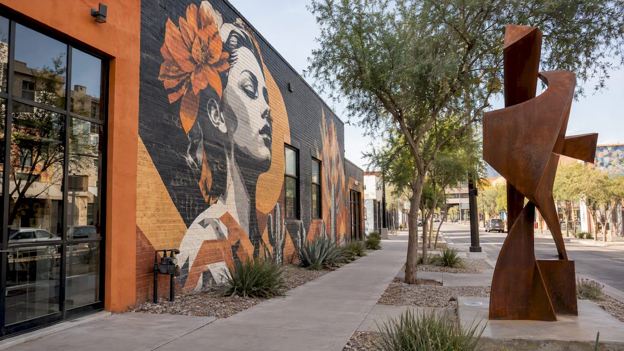 Roosevelt Row mural and public sculpture